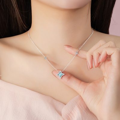 Dây Chuyền Bạc Nữ đính đá CZ Hình ánh Sao Journee LILI 131546 3