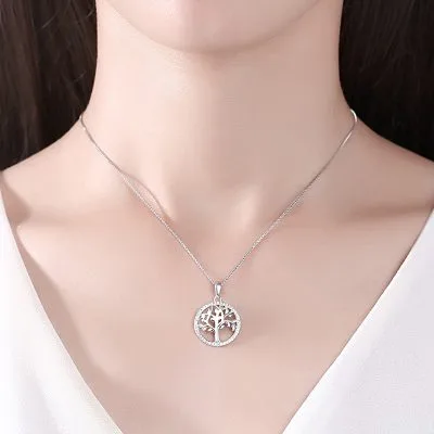 Dây Chuyền Bạc Nữ đính đá CZ Hình Cây Tài Lộc Callie LILI 131204 2