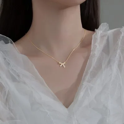 Dây Chuyền Bạc Nữ đính đá CZ Hình Chiếc Nơ Alani LILI 131191 2