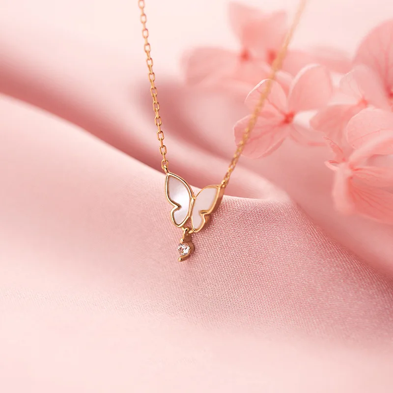 Dây Chuyền Bạc Nữ đính đá CZ Hình Hồ điệp Ada LILI 131181 3