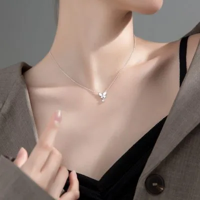 Dây Chuyền Bạc Nữ đính đá CZ Hình Hồ điệp Ada LILI 131181 4