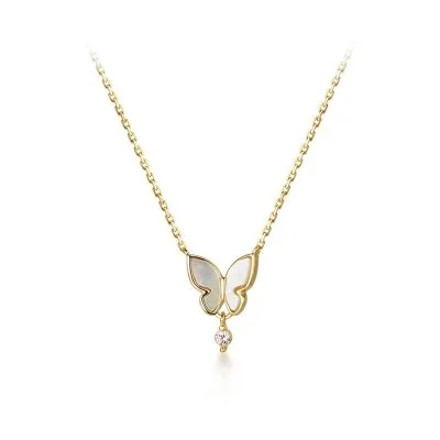 Dây Chuyền Bạc Nữ đính đá CZ Hình Hồ điệp Ada LILI 131181 5