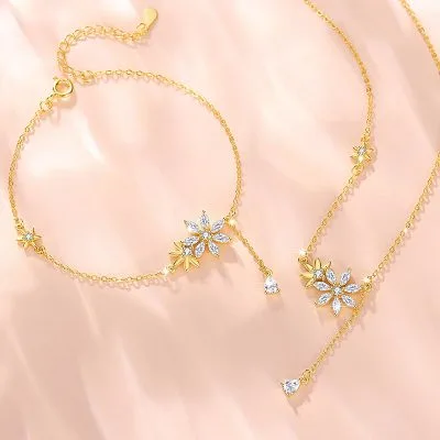 Dây Chuyền Bạc Nữ đính đá CZ Hình Hoa Hướng Dương Norah LILI 131298 3