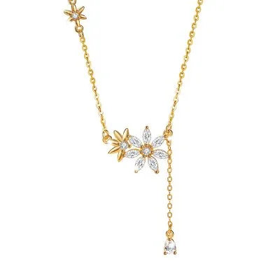 Dây Chuyền Bạc Nữ đính đá CZ Hình Hoa Hướng Dương Norah LILI 131298 5