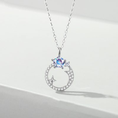 Dây Chuyền Bạc Nữ đính đá CZ Hình Ngôi Sao Băng Olive LILI 131218 1