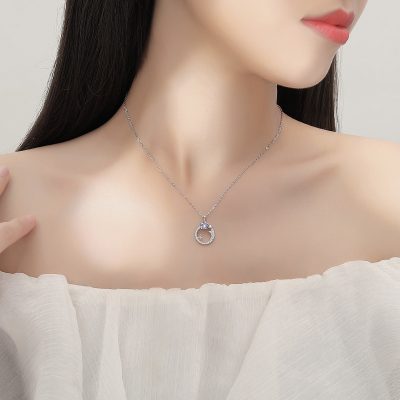 Dây Chuyền Bạc Nữ đính đá CZ Hình Ngôi Sao Băng Olive LILI 131218 2