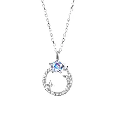 Dây Chuyền Bạc Nữ đính đá CZ Hình Ngôi Sao Băng Olive LILI 131218 5