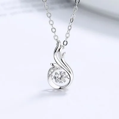 Dây Chuyền Bạc Nữ đính đá CZ Hình Phượng Hoàng Kaylee LILI 131211 4