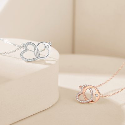 Dây Chuyền Bạc Nữ đính đá CZ Hình Trái Tim Lia LILI 131536 1