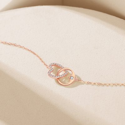 Dây Chuyền Bạc Nữ đính đá CZ Hình Trái Tim Lia LILI 131536 3