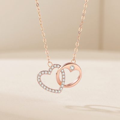 Dây Chuyền Bạc Nữ đính đá CZ Hình Trái Tim Lia LILI 131536 5