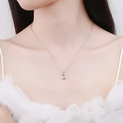 Dây Chuyền Bạc Nữ Tròn Cách điệu Evangeline LILI 131573 3