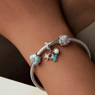Hạt Charm Bạc Nữ đính đá CZ Love Sea LILI 130734 4