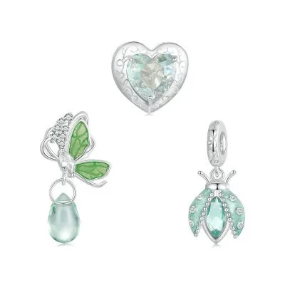 Hạt Charm Bạc Nữ đính đá CZ Melanie LILI 130788 1