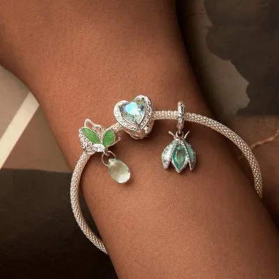 Hạt Charm Bạc Nữ đính đá CZ Melanie LILI 130788 2