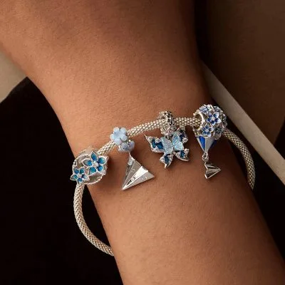 Hạt Charm Bạc Nữ đính đá CZ Hoa Hồ điệp Adalynn LILI 130766 2