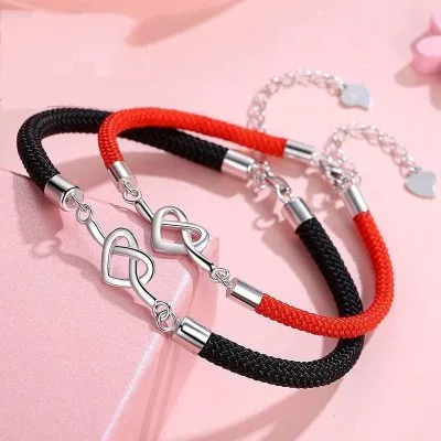 Lắc Tay Bạc Cặp đôi Tình Yêu Vĩnh Cửu Ayla LILI 130624 3