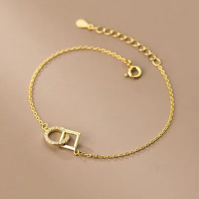 Lắc Tay Bạc Nữ Dây Rút đính đá CZ Claire LILI 130256 2