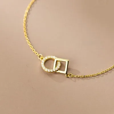 Lắc Tay Bạc Nữ Dây Rút đính đá CZ Claire LILI 130256 3