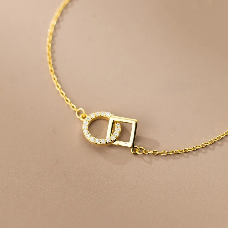 Lắc Tay Bạc Nữ Dây Rút đính đá CZ Claire LILI 130256 3