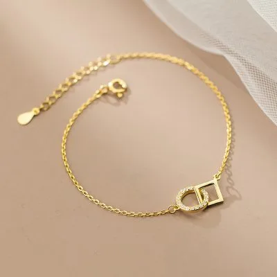 Lắc Tay Bạc Nữ Dây Rút đính đá CZ Claire LILI 130256 4