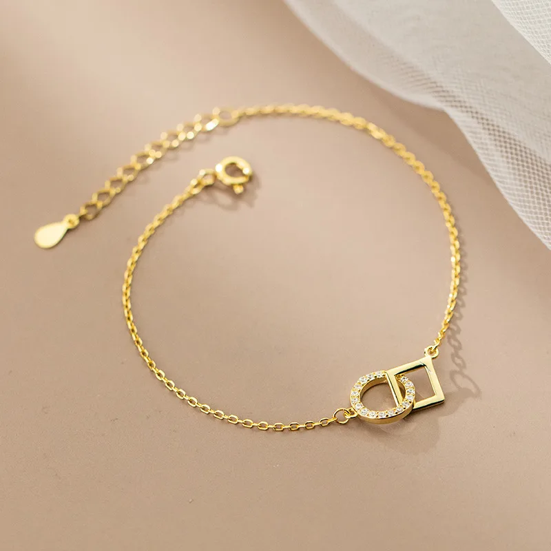 Lắc Tay Bạc Nữ Dây Rút đính đá CZ Claire LILI 130256 4