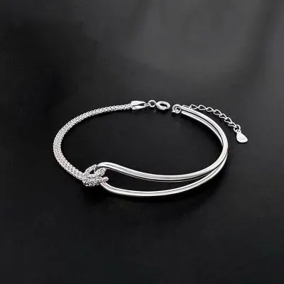 Lắc Tay Bạc Nữ Trơn Lydia LILI 130563 15