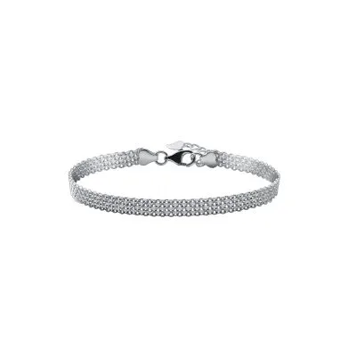 Lắc Tay Bạc Nữ Trơn Chuỗi Dẹt Gabriella LILI 130479 5