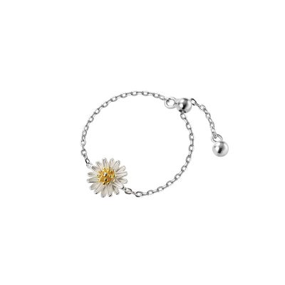 Nhẫn Bạc Nữ Dây Rút Hình Bông Hoa Cúc Hoa Mi Sienna LILI 130881 5