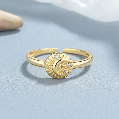 Nhẫn Bạc Nữ đính đá CZ Hình Mặt Trăng Blakely LILI 131008 2