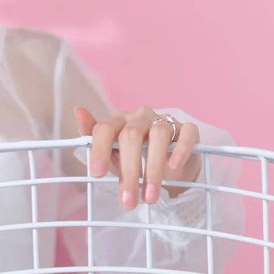 Nhẫn Bạc Nữ đính đá CZ Hình Thỏ Con Xinh Xắn Valerie LILI 130904 2