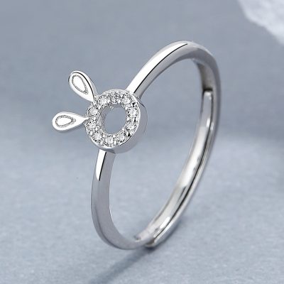 Nhẫn Bạc Nữ đính đá CZ Hình Thỏ Dễ Thương Everleigh LILI 130946 1