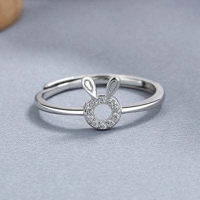 Nhẫn Bạc Nữ đính đá CZ Hình Thỏ Dễ Thương Everleigh LILI 130946 4