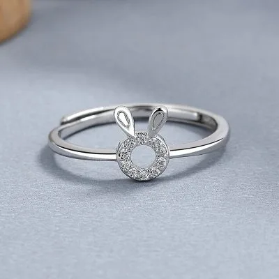 Nhẫn Bạc Nữ đính đá CZ Hình Thỏ Dễ Thương Everleigh LILI 130946 4