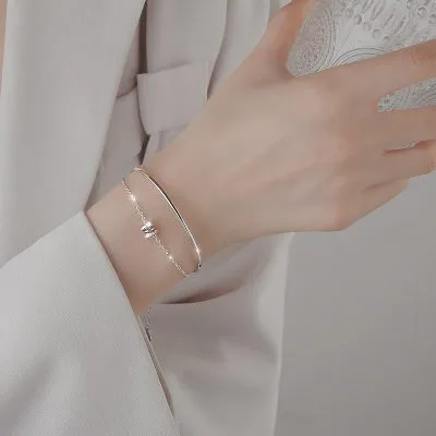 Vòng Tay Bạc Nữ đính đá CZ 2 Tầng Everly LILI 130282 1