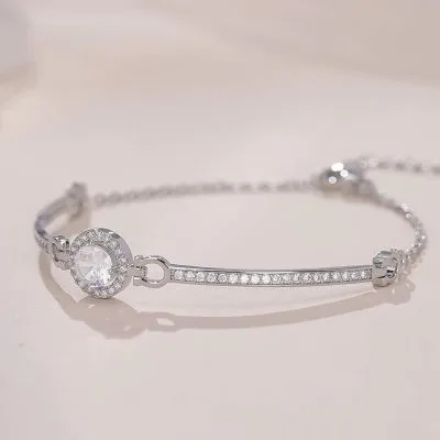 Vòng Tay Bạc Nữ đính đá CZ Melody LILI 130613 1