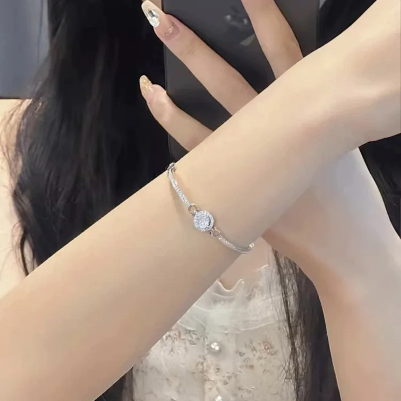Vòng Tay Bạc Nữ đính đá CZ Melody LILI 130613 2