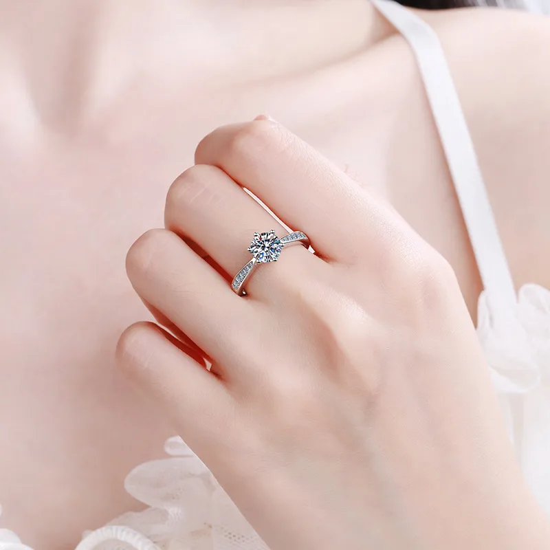 Nhẫn Bạc Nữ 1 Hột đơn Giản đính đá CZ Royal Miracle LILI 499436 23