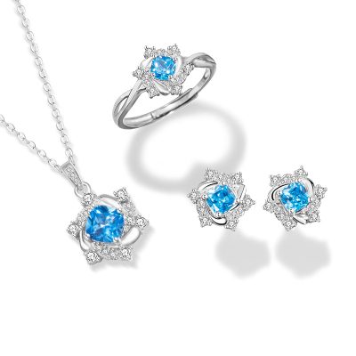 Bông Tai Bạc Nữ đính đá CZ Ngôi Sao 5 Cánh Lilith LILI 160008 3