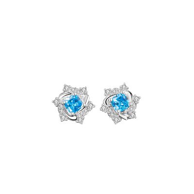 Bông Tai Bạc Nữ đính đá CZ Ngôi Sao 5 Cánh Lilith LILI 160008 4