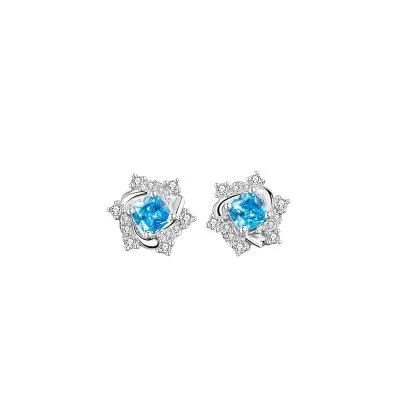 Bông Tai Bạc Nữ đính đá CZ Ngôi Sao 5 Cánh Lilith LILI 160008 4