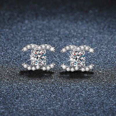 Bông Tai Bạc Nữ đính Kim Cương Moissanite Kayla LILI 160526 1