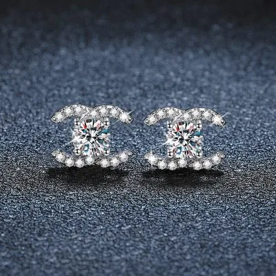 Bông Tai Bạc Nữ đính Kim Cương Moissanite Kayla LILI 160526 1