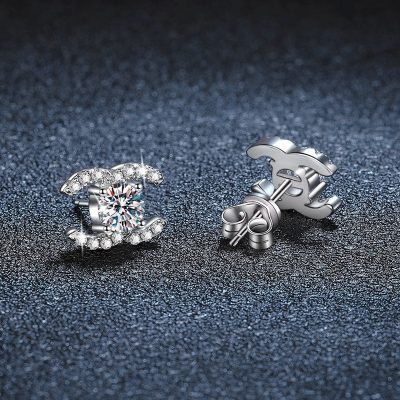 Bông Tai Bạc Nữ đính Kim Cương Moissanite Kayla LILI 160526 2