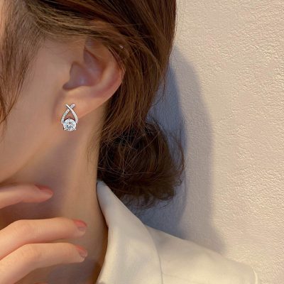 Bông Tai Bạc Nữ đính Kim Cương Moissanite Giọt Nước Tessa LILI 160512 4