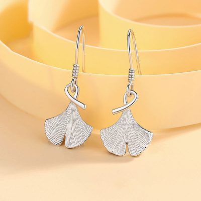 Bông Tai Bạc Nữ Hình Lá Bạch Quả Presley LILI 159955 1