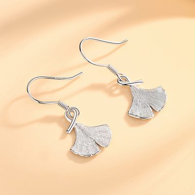 Bông Tai Bạc Nữ Hình Lá Bạch Quả Presley LILI 159955 4