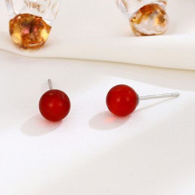 Bông Tai Bạc Nữ Nam đính đá Phong Thủy Tự Nhiên Demi LILI 160609 4