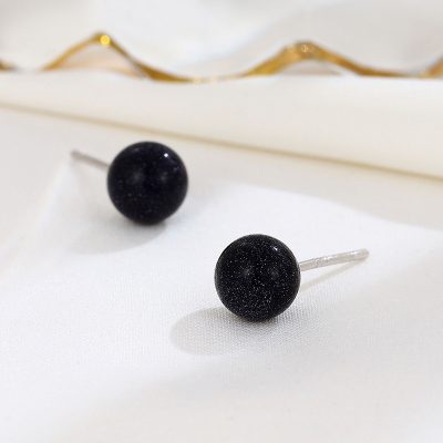Bông Tai Bạc Nữ Nam đính đá Phong Thủy Tự Nhiên Demi LILI 160609 5