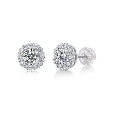 Bông Tai Bạc Nữ Nam đính Kim Cương Moissanite Ariel LILI 160329 1